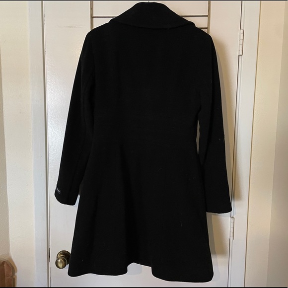 NWOT Kenneth Cole black wool notch collar coat - Picture 4 of 6